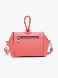 Coral Soft Faux Leather Loop Handle Mini Bag - Cali Moon Boutique