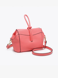Coral Soft Faux Leather Loop Handle Mini Bag - Cali Moon Boutique