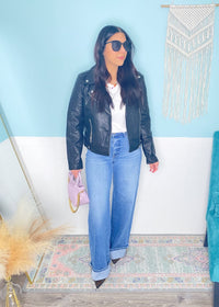 Lavender Faux Leather Accordion Mini Bag with Chain Link Strap - Cali Moon Boutique