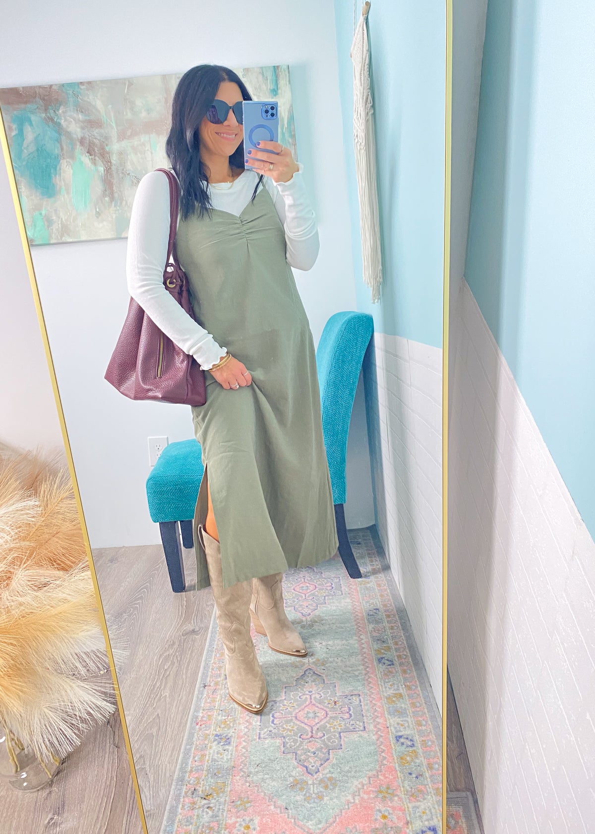 'Sunday Morning' Ivory Ruffle Trim Waffle Knit