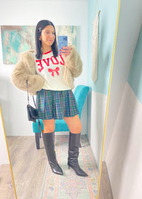 'Love + Bows' Retro Ringer Tee