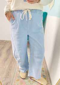 'Calm Current' Stripe Stretchy Barrel Pants