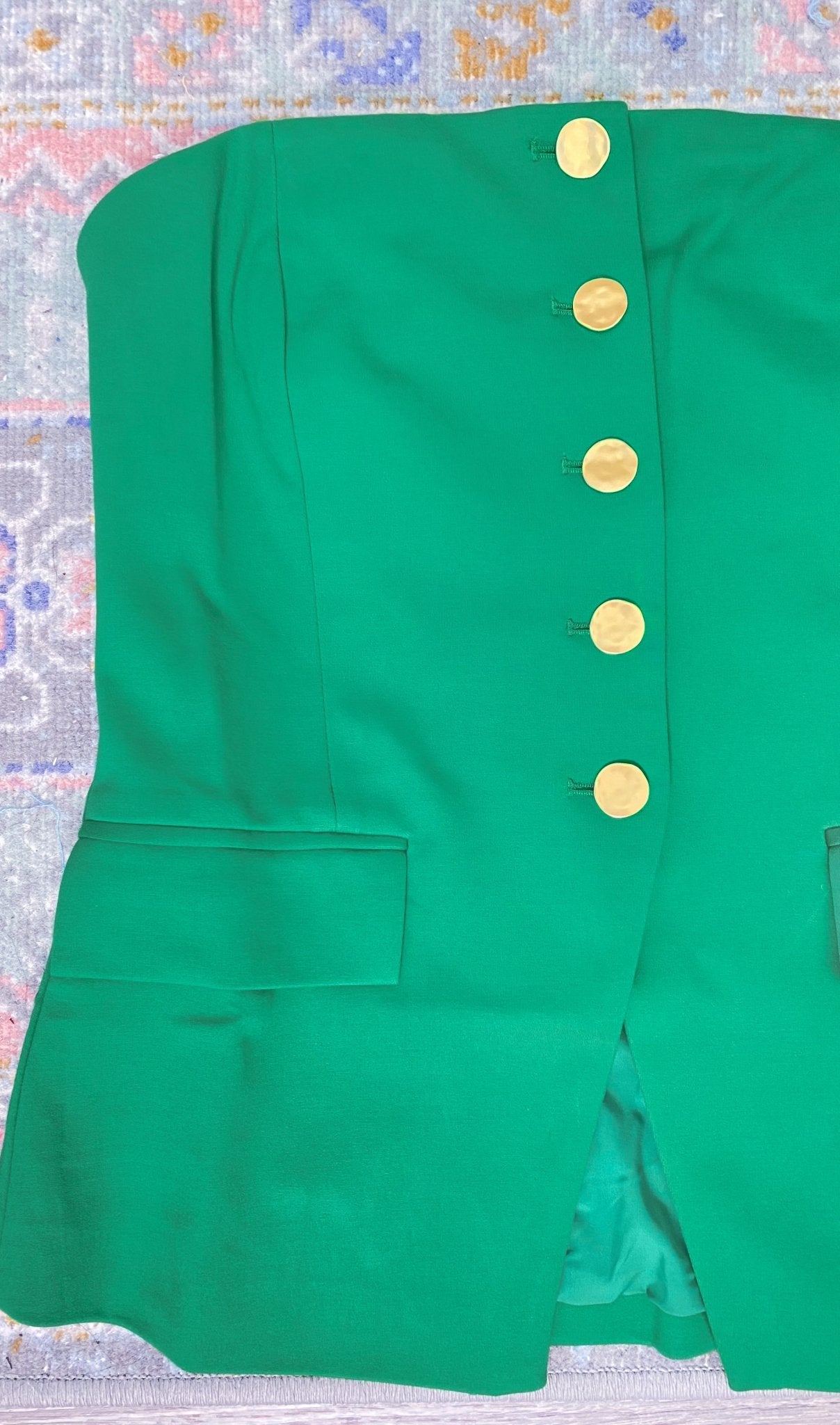 'Cabana Club' Emerald Green Strapless Stretch Knit Vest - Cali Moon Boutique