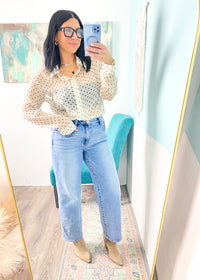 'Sheer Attitude' Polka Dot Blouse