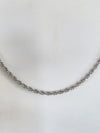 Clara Silver Rope Chain Necklace-A dainty rope chain style necklace for your everyday simple outfits or layer with other statement pieces!-Cali Moon Boutique, Plainville Connecticut