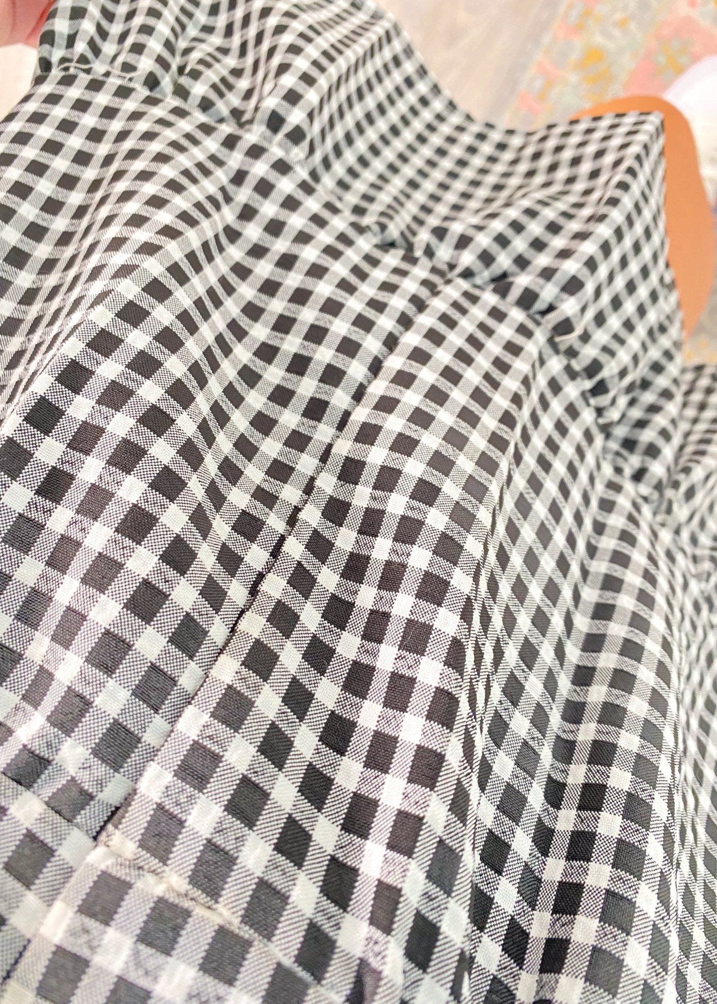 'Picnic on the Pier' Black and White Gingham Ruffle Skirt - Cali Moon Boutique