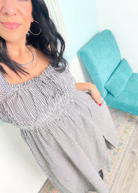 'Check Please' Gingham Print Midi Dress