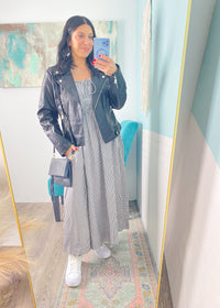 'Check Please' Gingham Print Midi Dress