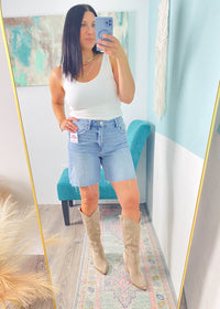 'Forever Summer' Risen Tummy Control Mid Length Shorts