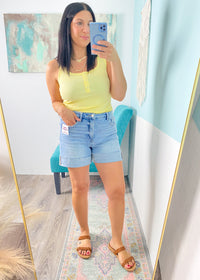 'Forever Summer' Risen Tummy Control Mid Length Shorts