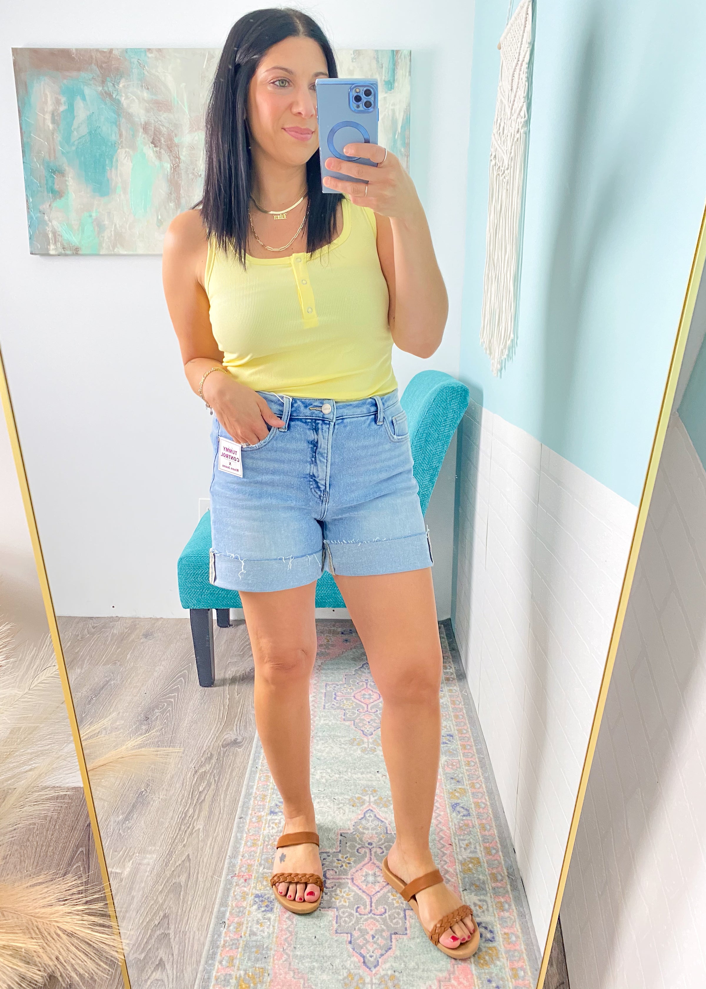 'Forever Summer' Risen Tummy Control Mid Length Shorts