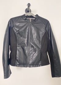 'The Baddie' Black Faux Leather Jacket