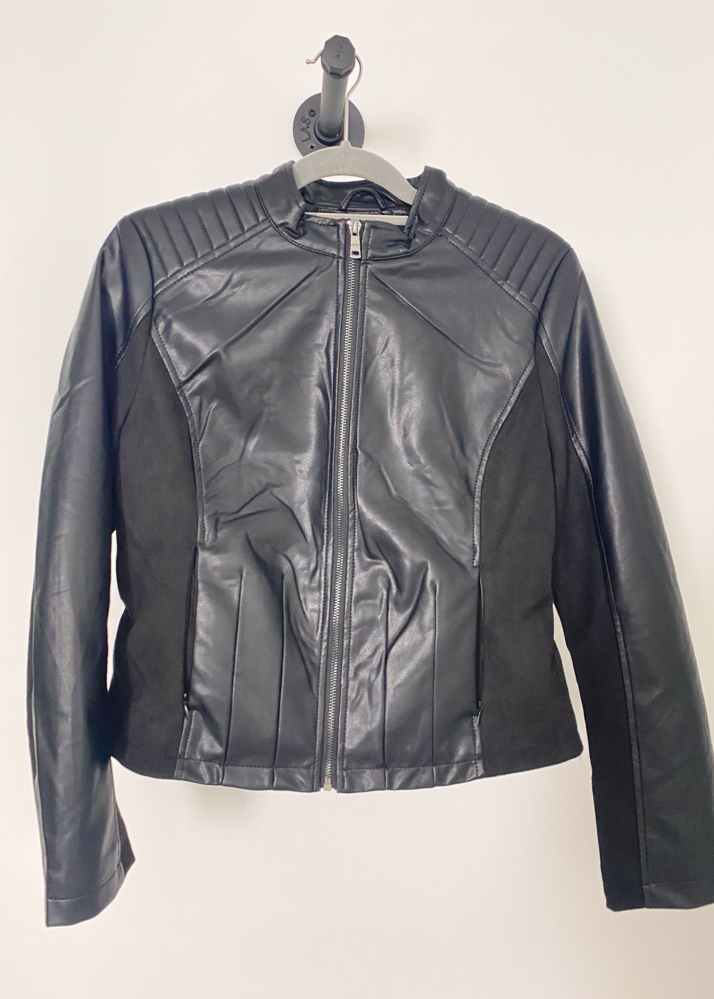 'The Baddie' Black Faux Leather Jacket