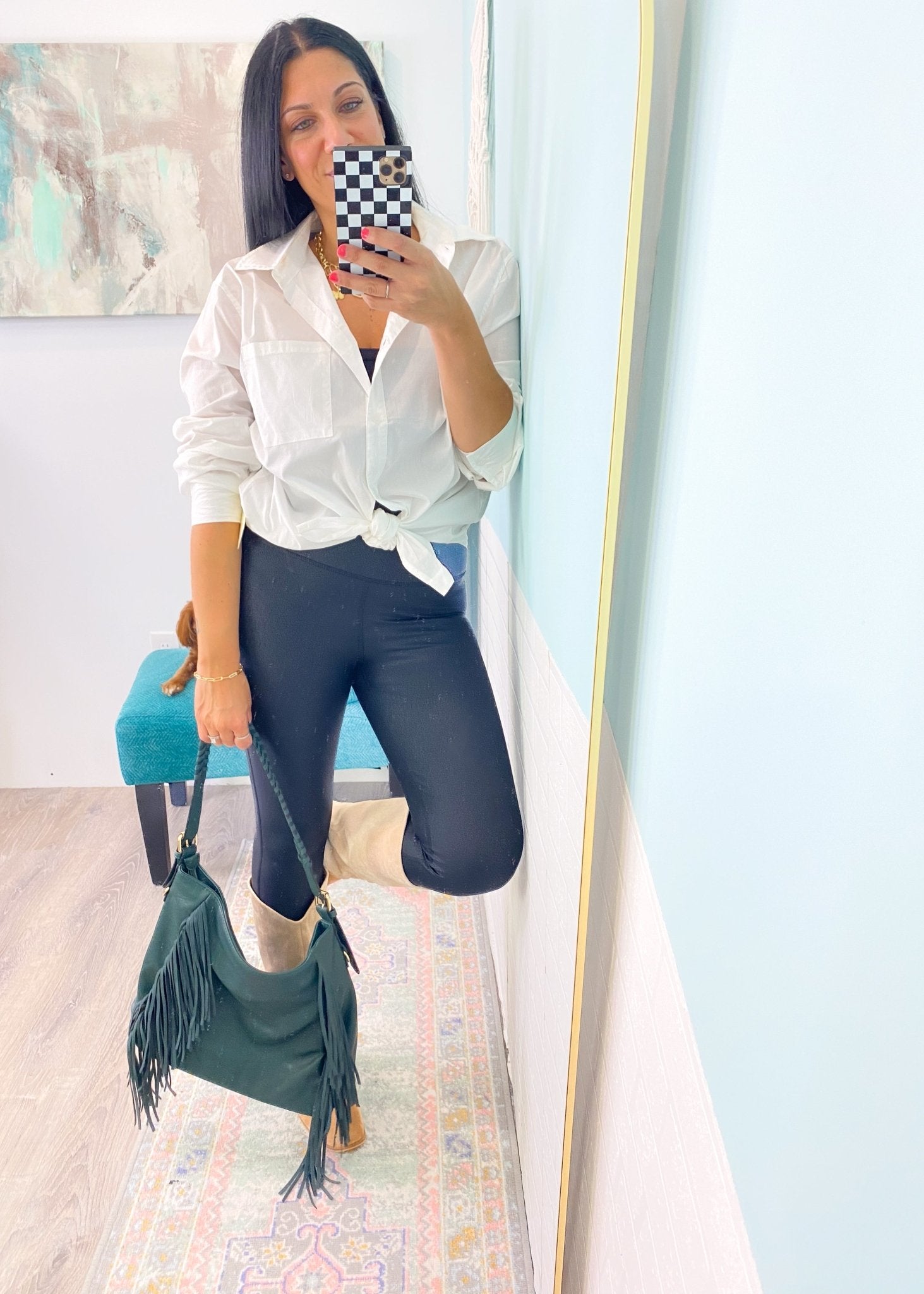 'Milan' White Oversized Boyfriend Fit Button Down Shirt - Cali Moon Boutique