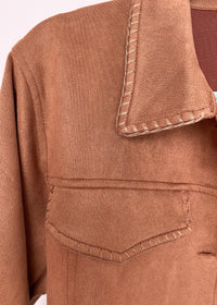 'Canyon' Faux Suede Maple Jacket