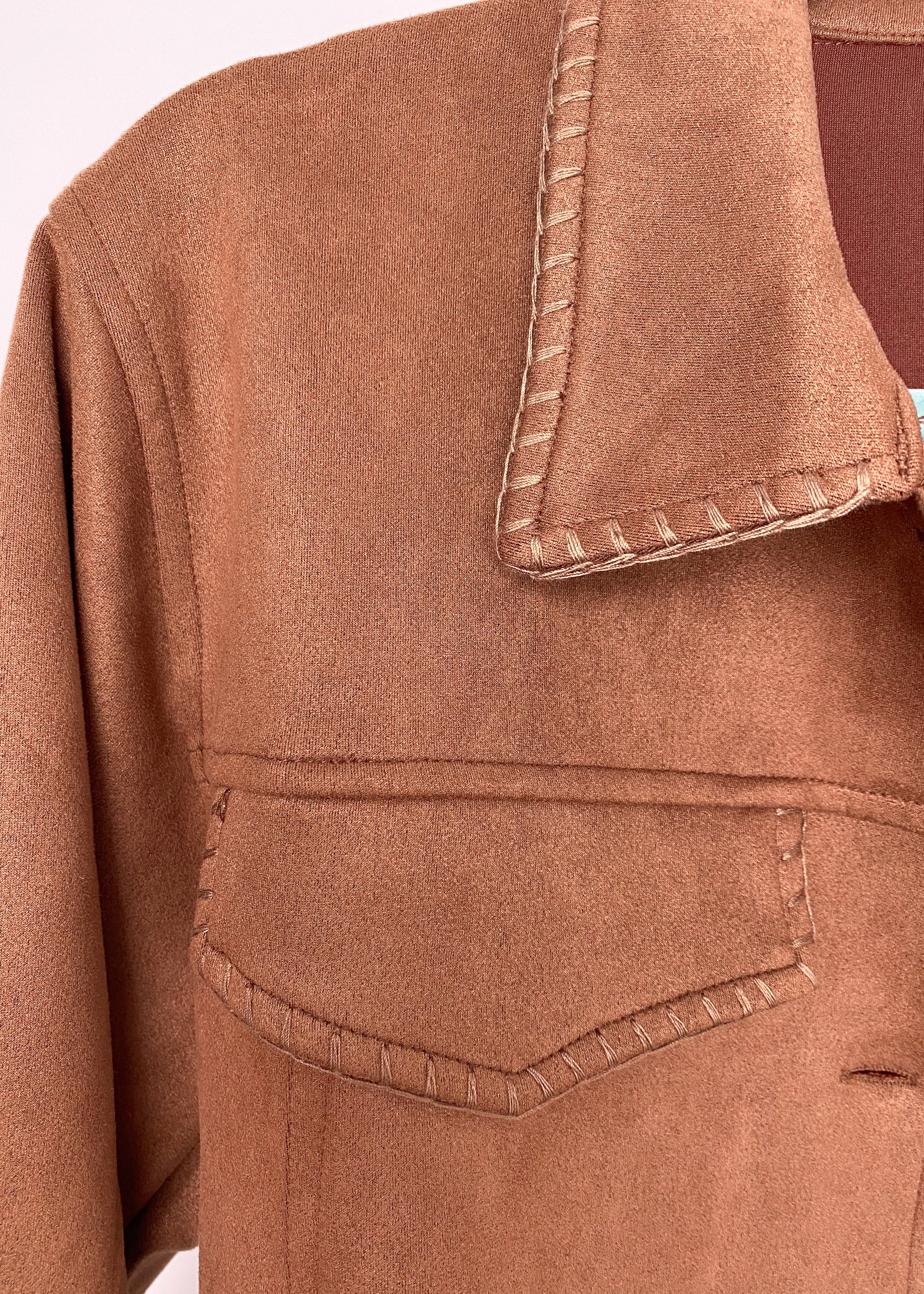 'Canyon' Faux Suede Maple Jacket