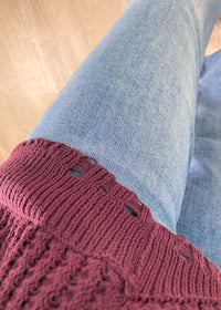 'Lainey' Dark Plum Lightweight Sweater