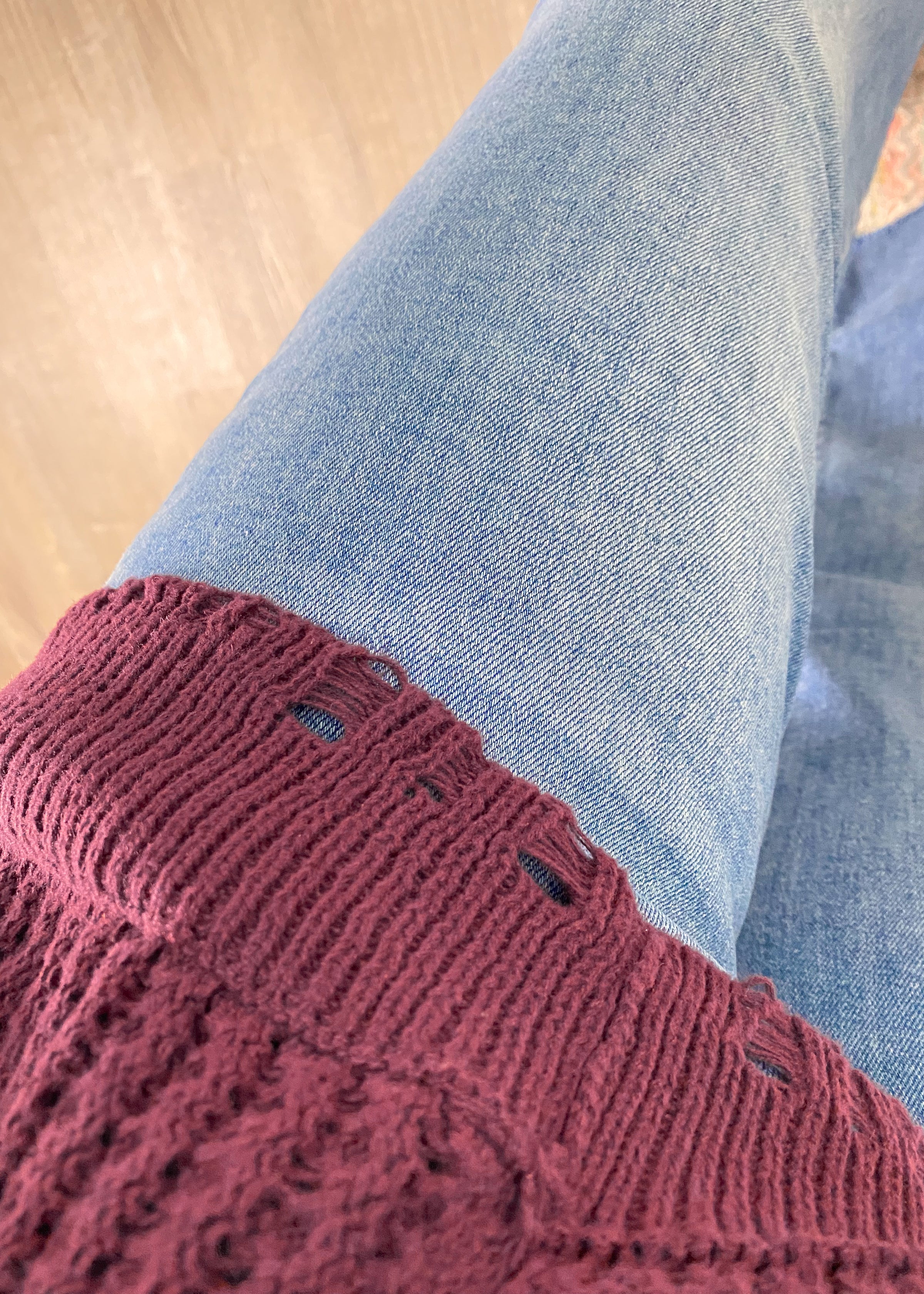 'Lainey' Dark Plum Lightweight Sweater