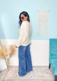 'Lainey' Cream Lightweight Sweater