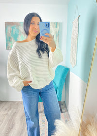 'Lainey' Cream Lightweight Sweater