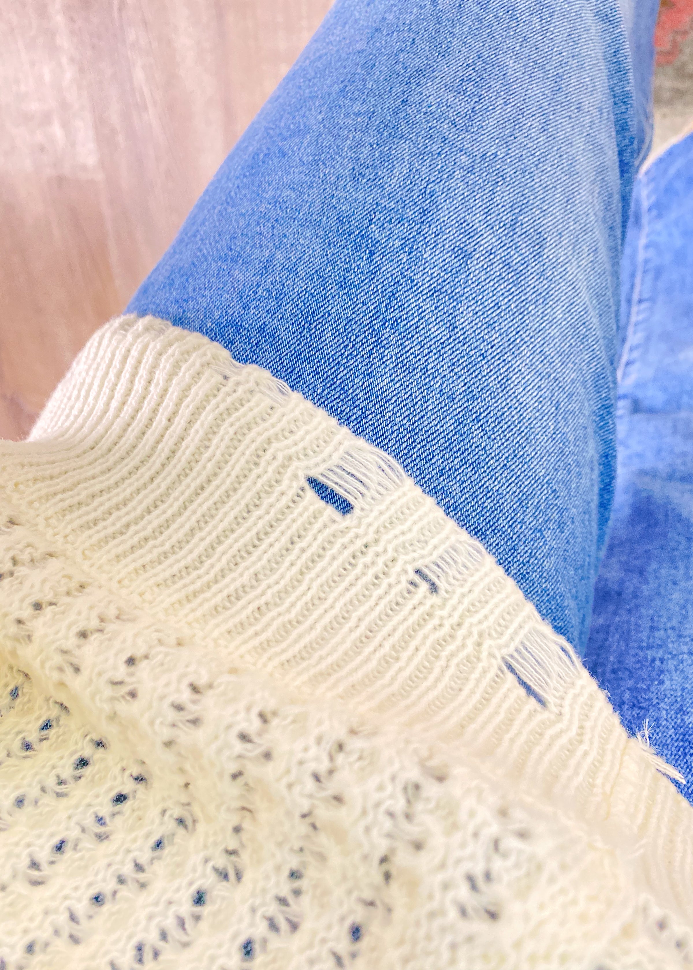 'Lainey' Cream Lightweight Sweater