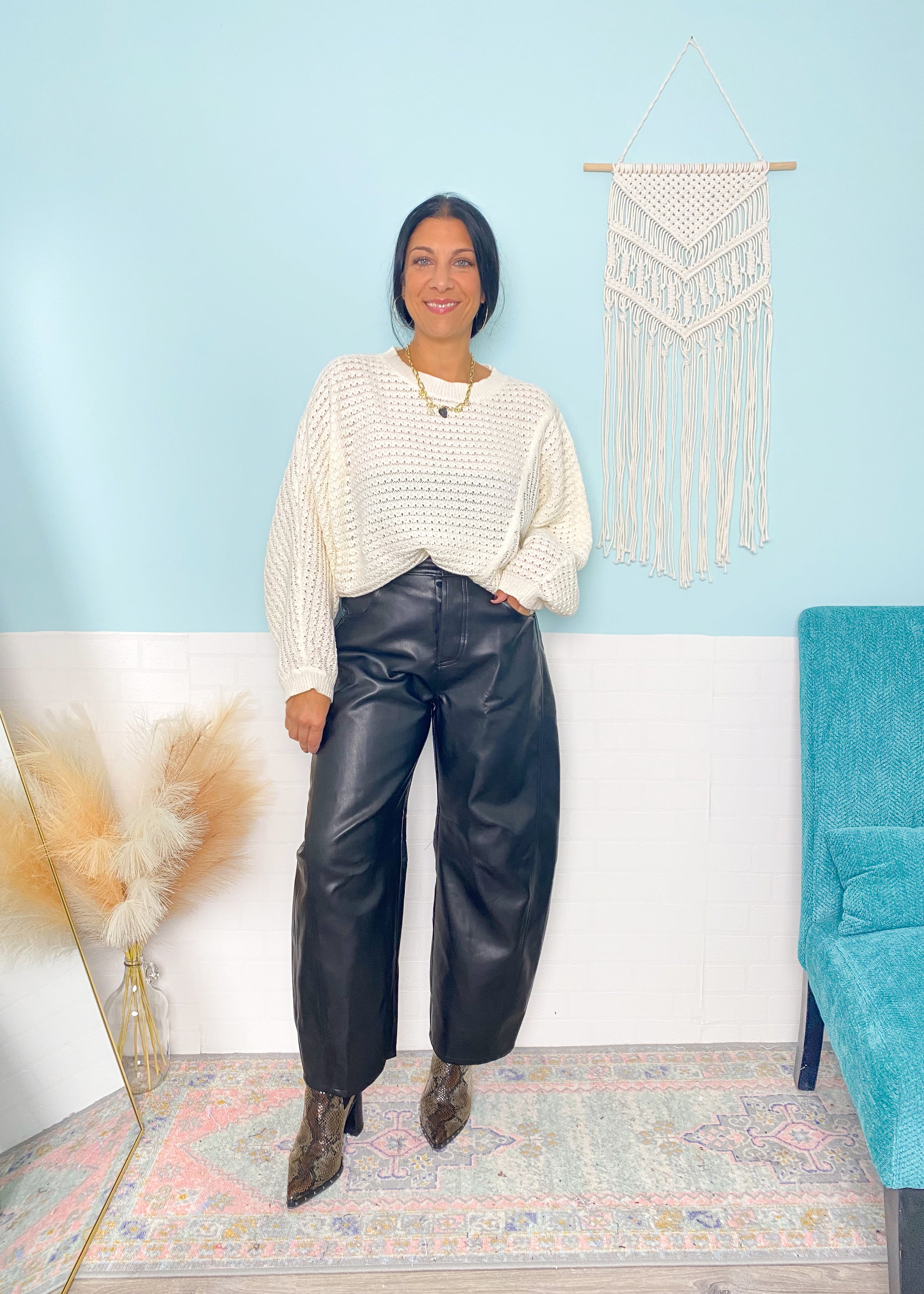 'Lainey' Cream Lightweight Sweater