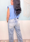 'Talia' Lovervet Light Wash Super High Waist Wide Leg Tummy Control Jeans-These new Vervet jeans come in the best light wash denim with the ultra Vervet comfort stretch we love AND tummy control. Say less! The wide leg is super chic to wear dressed up or casual while the ankle length allows you to wear them with all your favorite shoes!-Cali Moon Boutique, Plainville Connecticut