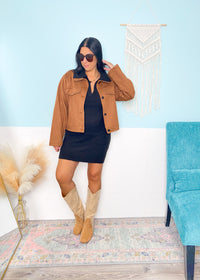 'Nora' Black Polo Sweater Dress