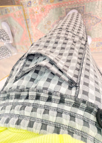 'Route 1' Black + White Gingham Soft Pants