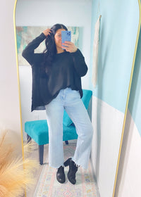 'Calista' Vervet High Waist Slim Wide Comfort Stretch Ankle Length Jeans - Cali Moon Boutique