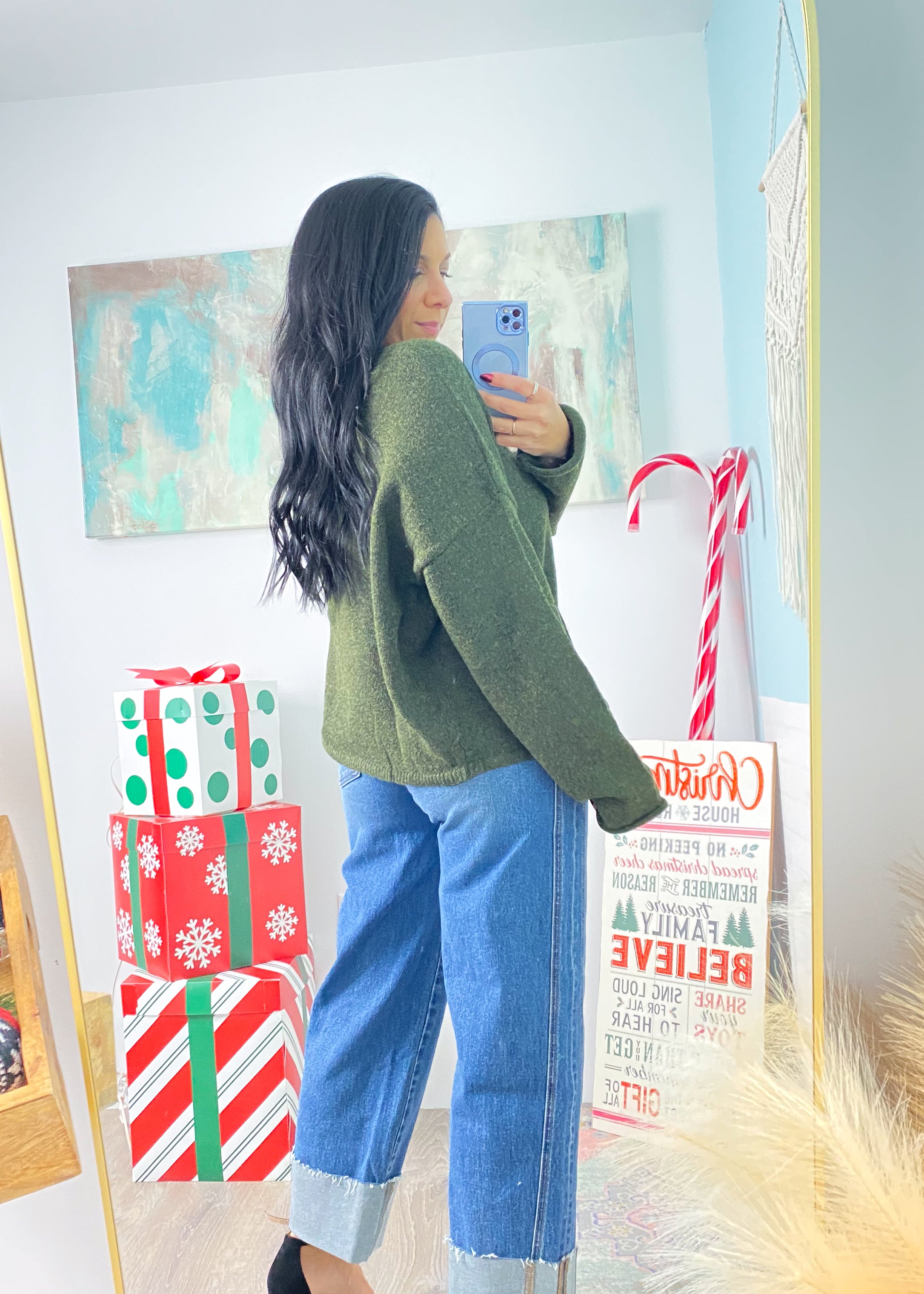 'Everyday Luxe' Hunter Rolled Neck Soft Cardigan