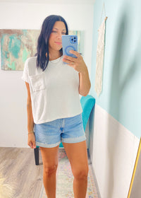 'Tide Break' 90's Cutoff Jean Shorts
