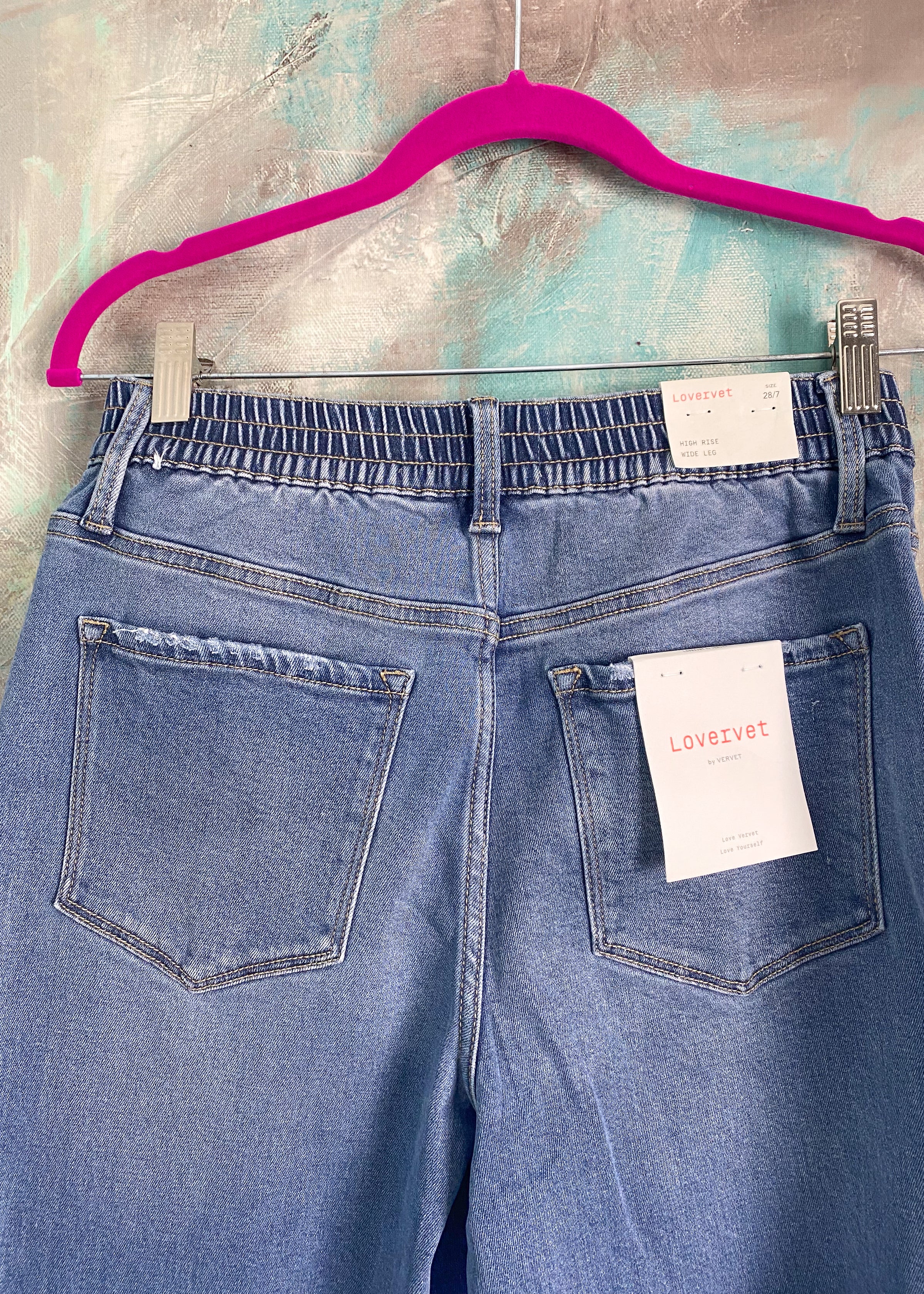 'Georgia' Lovervet Elastic Waistband Cropped Jeans