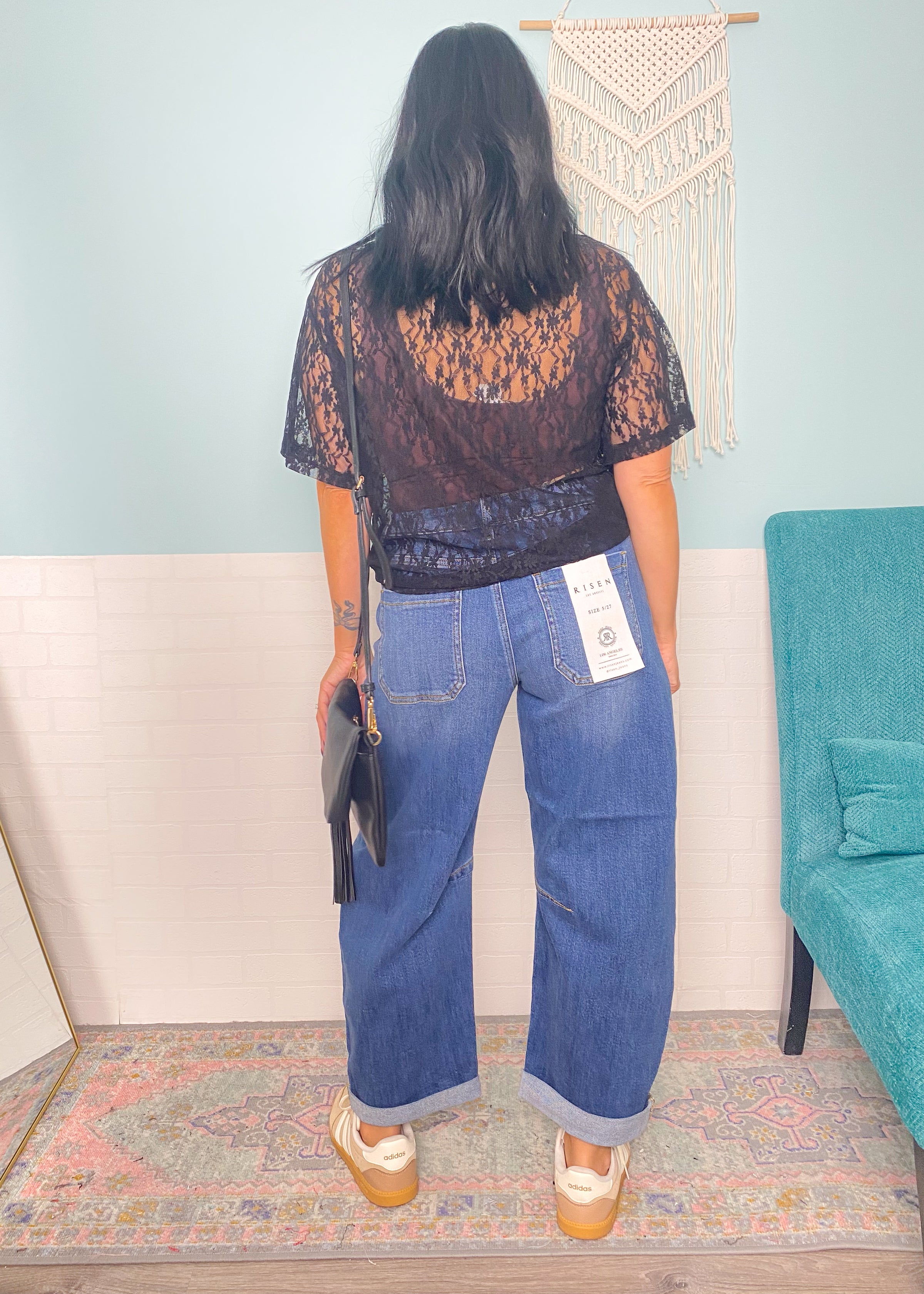 'Becky' Risen Slouchy Cropped Barrel Jeans