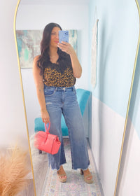 'Jane' Risen High Rise Cropped Side Slit Comfort Stretch Jeans - Cali Moon Boutique