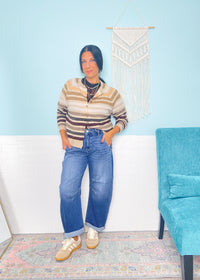 'Becky' Risen Slouchy Cropped Barrel Jeans