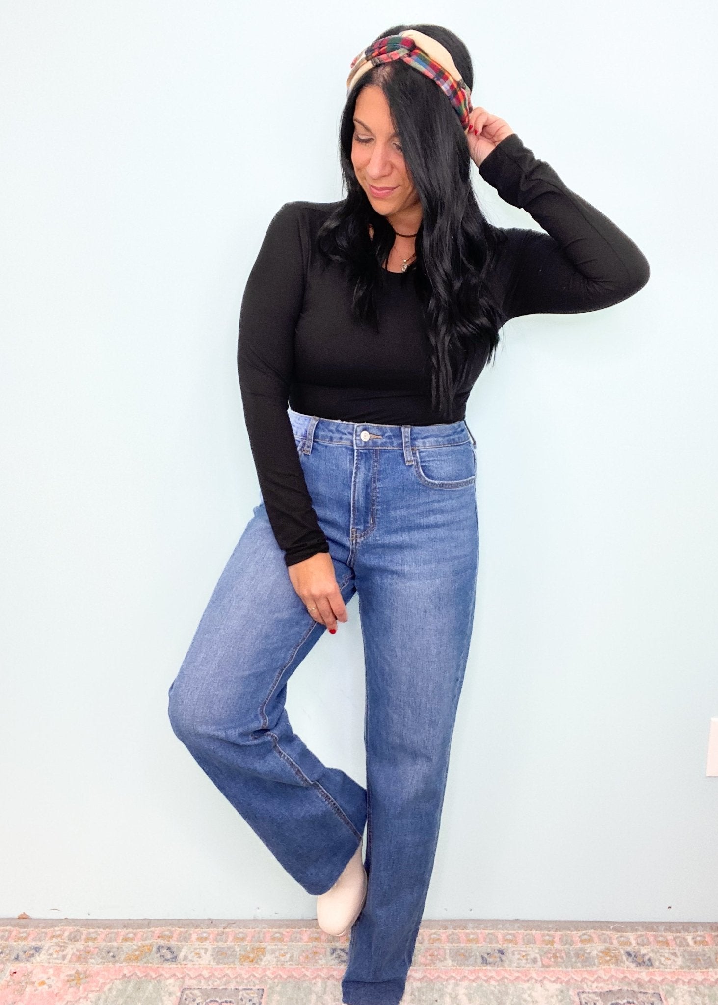 'James' Vervet Medium Wash Straight Jeans - Cali Moon Boutique