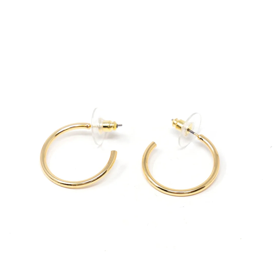 1" Gold Hoop Earrings-Keepin it simple, keepin is classic with these 1" hoops to wear casual with tees or dressed up for nights out! that can be dressed up or down!-Cali Moon Boutique, Plainville Connecticut