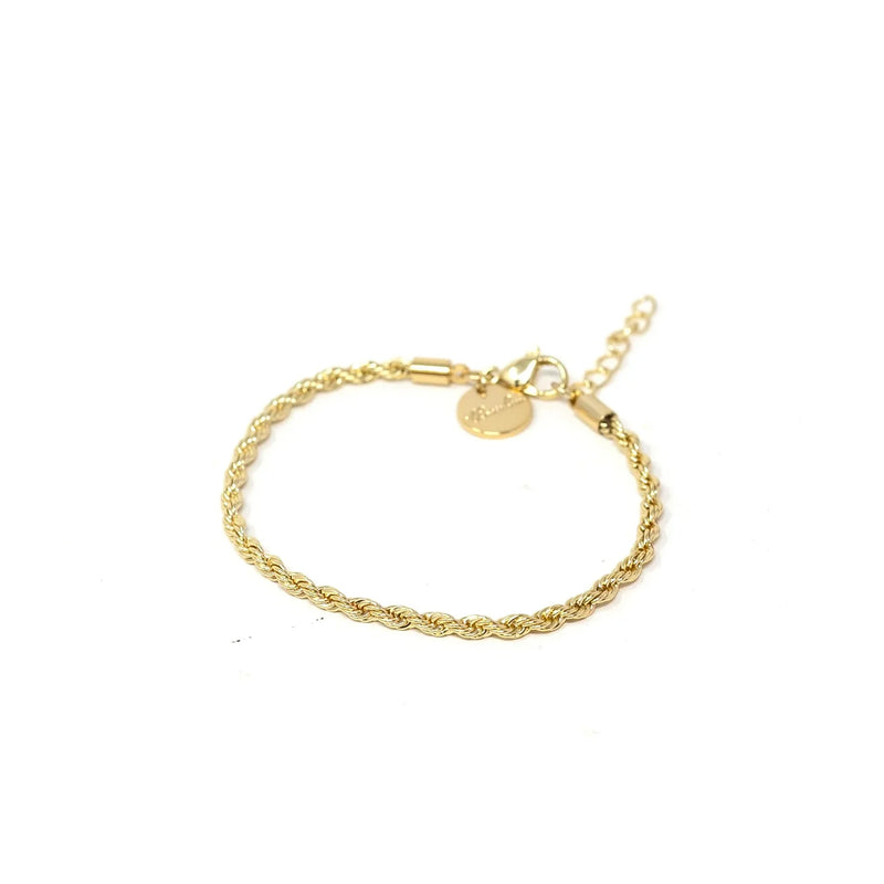 'The Clara' Mini Rope Chain Bracelet- Gold-A dainty rope chain style bracelet in gold for your everyday simple outfits or a layer to your stack!-Cali Moon Boutique, Plainville Connecticut