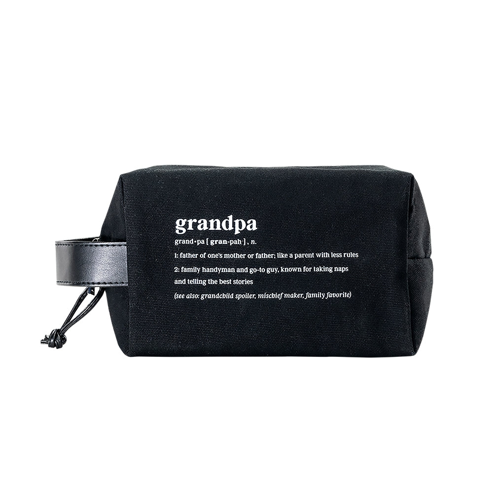 'Grandpa Definition' Canvas Toiletry Bag - Cali Moon Boutique