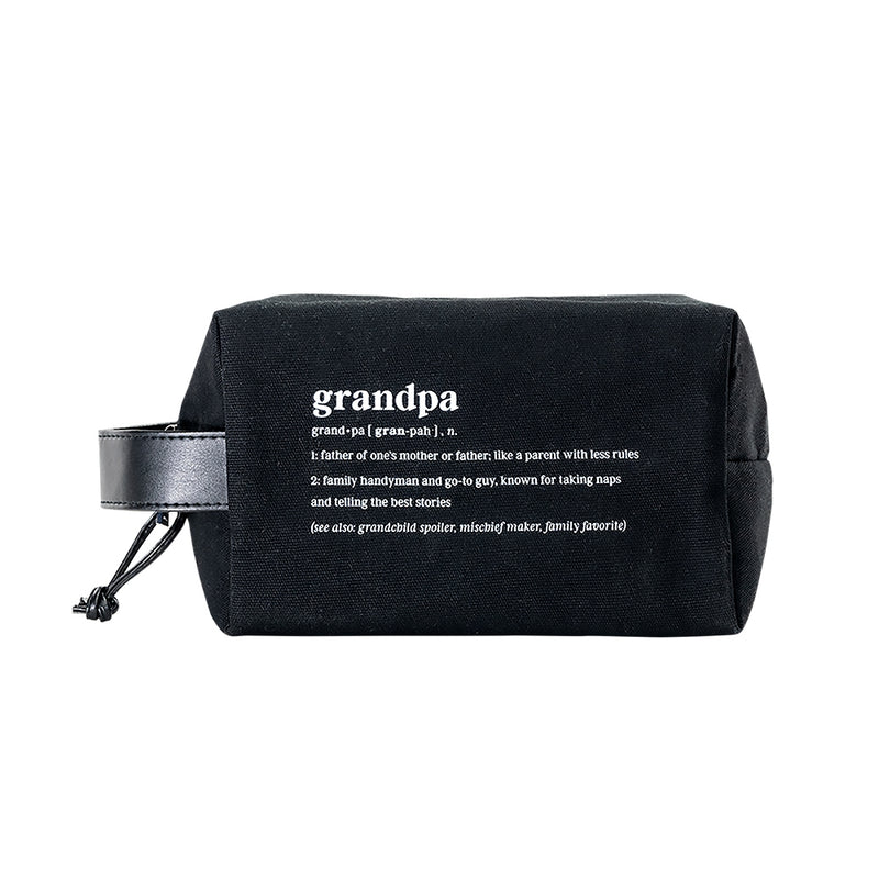 'Grandpa Definition' Canvas Toiletry Bag - Cali Moon Boutique