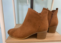 Camel Faux Suede Bootie-Cali Moon Boutique, Plainville Connecticut