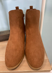Camel Faux Suede Bootie-Cali Moon Boutique, Plainville Connecticut