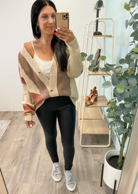 'Lights Out' Black High Waist Faux Textured Fitted Leggings-Cali Moon Boutique, Plainville Connecticut