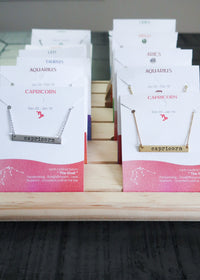 Zodiac Silver Bar Necklace - Cali Moon Boutique