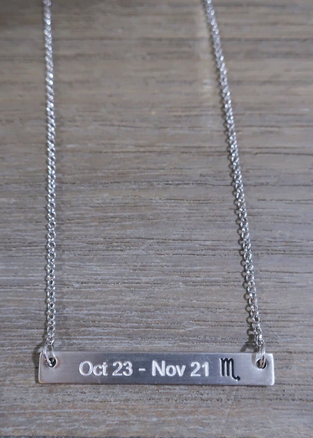 Zodiac Silver Bar Necklace - Cali Moon Boutique